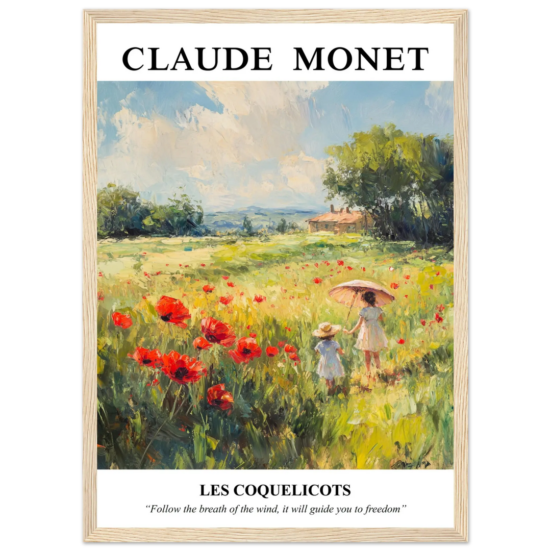 Monet poppy field artwork capturing the beauty of nature, a timeless wall art piece