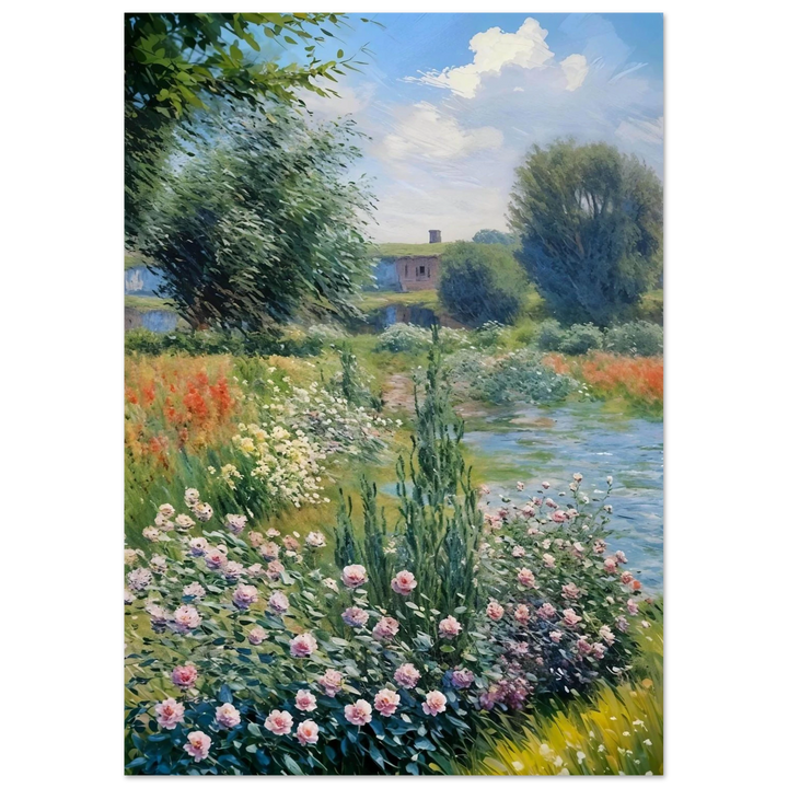 Claude Monet Summer Blooms in Giverny as an unframed poster, showcasing nature’s vibrant beauty.