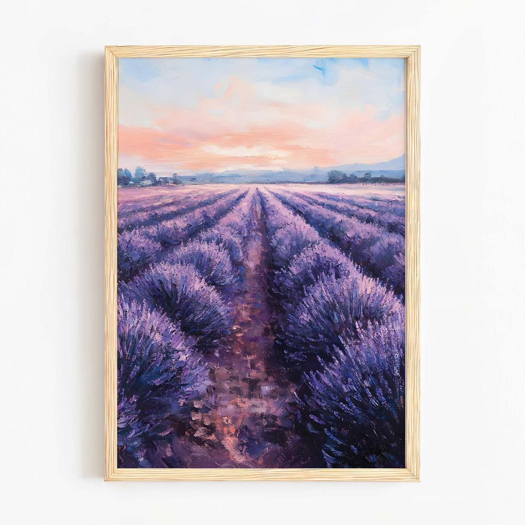 Lavender Fields at Sunset - ArineaArt for home decor​Art reproduction​Art wall decor​