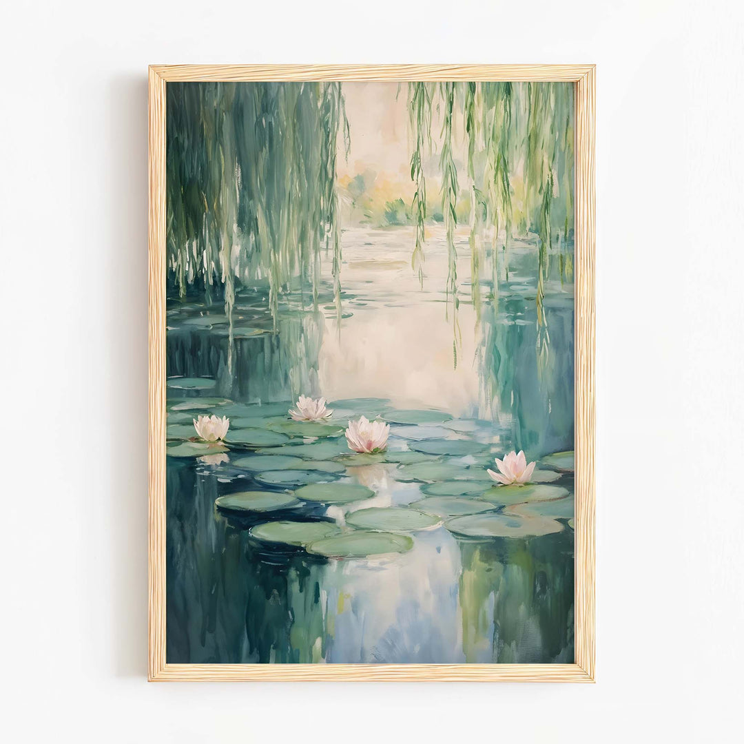 Water Lilies Reflections - ArineaArt for home decor​Art reproduction​Art wall decor​