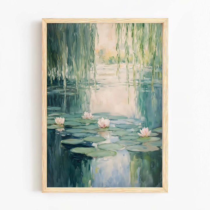 Water Lilies Reflections - ArineaArt for home decor​Art reproduction​Art wall decor​