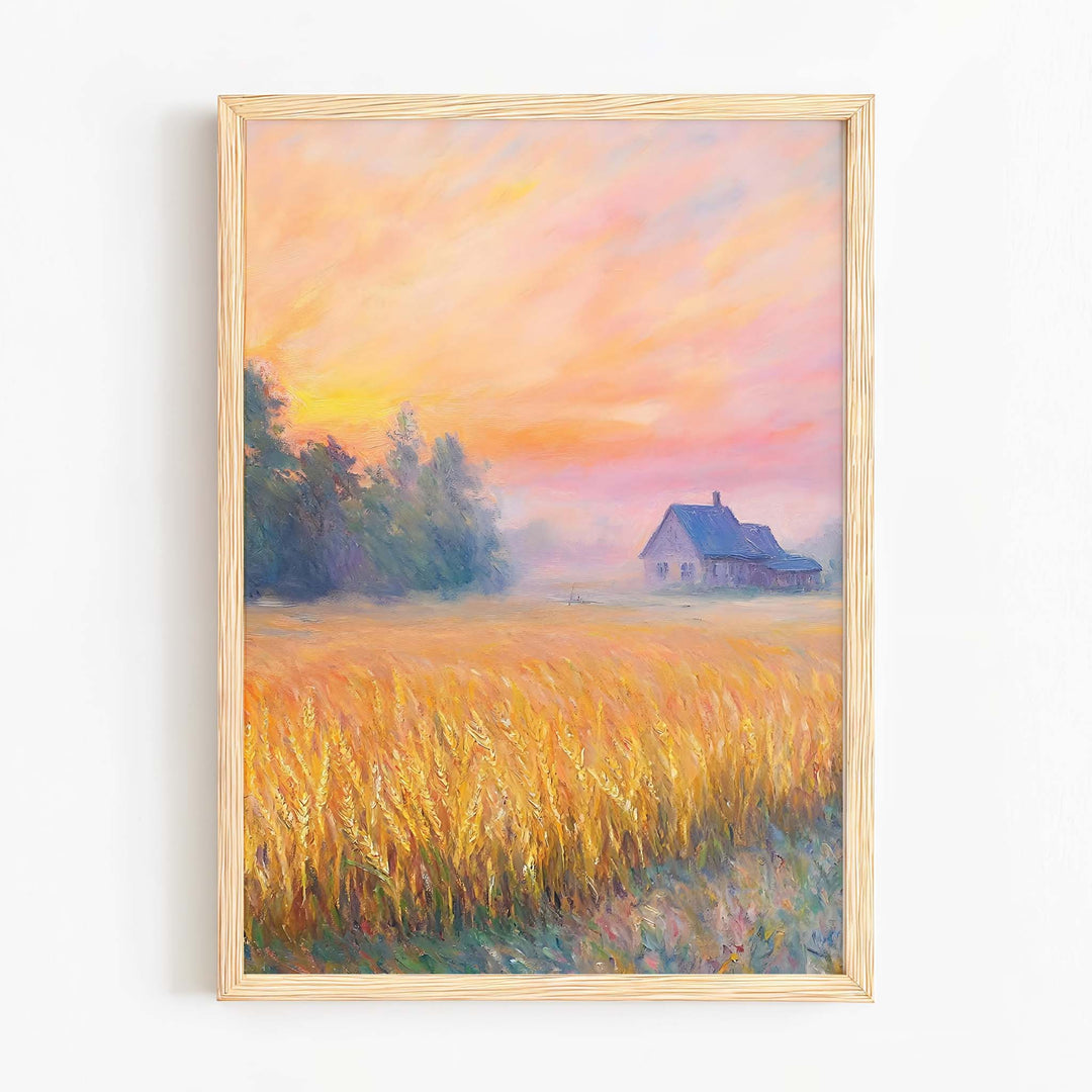 Wheat Field at Sunset - ArineaArt for home decor​Art reproduction​Art wall decor​