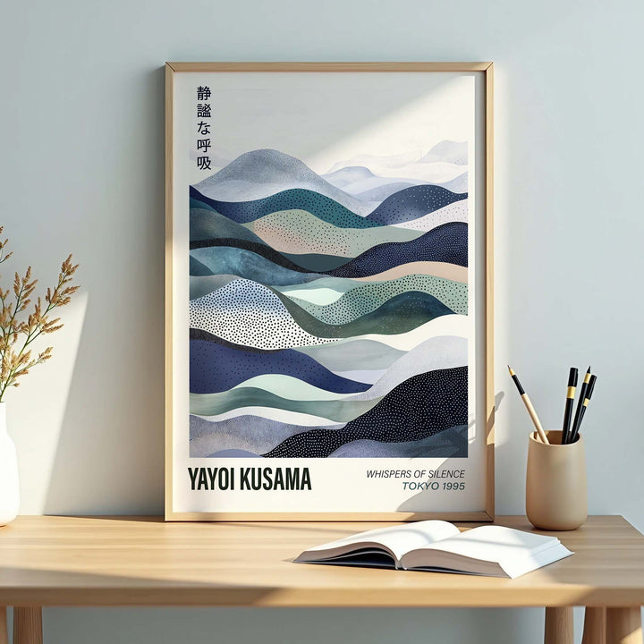 Whispers of Silence – Yayoi Kusama Inspired Poster - Arineaabstract floral posterabstract nature printavant garde print